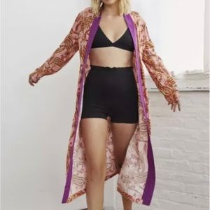 zayn printed satin duster